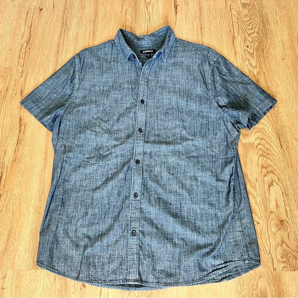 Express Short Sleeve Button Down Shirt